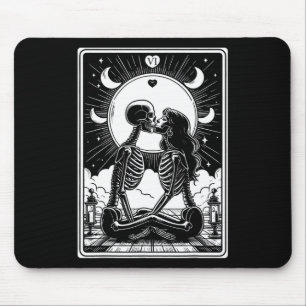 Tarot Card Das Liebesskelett erhält Halloween Mousepad