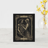Tarot Card Das Liebesskelett Goth Skull Hallowee Karte (Gelbe Blume)