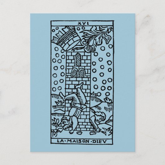 Tarot Card: Das Madhouse Postkarte (Vorderseite)