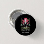 Tarot Card Deadlifts Funny Skeletout Workout Desig Button (Vorne & Hinten)
