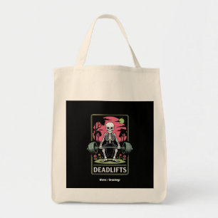 Tarot Card Deadlifts Funny Skeletout Workout Desig Tragetasche