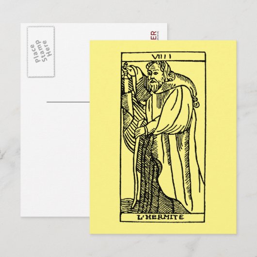 Tarot Card: Der Eingeweihte Postkarte (Vorne/Hinten)