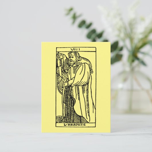 Tarot Card: Der Eingeweihte Postkarte (Stehend Vorderseite)