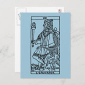 Tarot Card: Der Kaiser Postkarte (Vorne/Hinten)