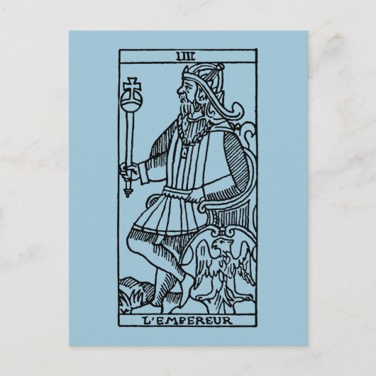 Tarot Card: Der Kaiser Postkarte (Vorderseite)