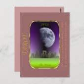 Tarot Card - Der Mond Postkarte (Vorne/Hinten)
