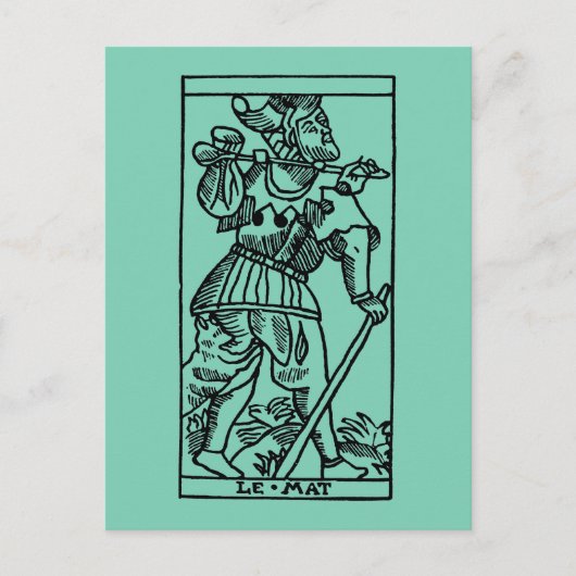 Tarot Card: Der Narr Postkarte (Vorderseite)