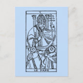 Tarot Card: Der Papst Postkarte (Vorderseite)