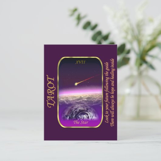 Tarot Card - Der Star Postkarte (Stehend Vorderseite)
