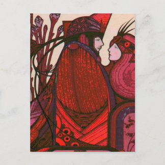 Tarot CARD DESIGN DER LOVERS Postkarte