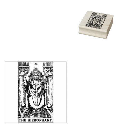 Tarot Card: Die Hierophonie: Personalisierter Text Gummistempel (Stempel)