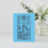Tarot Card: Die Sterne Postkarte (Stehend Vorderseite)