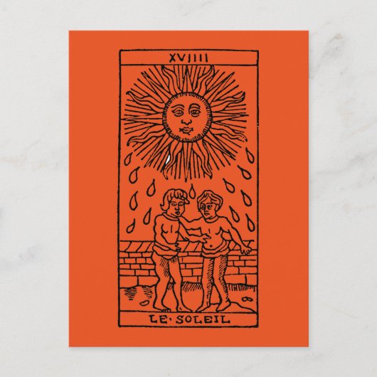 Tarot Card: Die Sun Postkarte (Vorderseite)