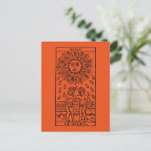 Tarot Card: Die Sun Postkarte (Stehend Vorderseite)