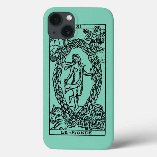 Tarot Card: Die Welt Case-Mate iPhone Hülle (Rückseite)