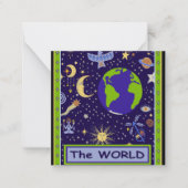 Tarot Card - DIE WELT Mitteilungskarte (Vorderseite)