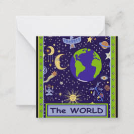 Tarot Card - DIE WELT Mitteilungskarte