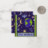 Tarot Card - DIE WELT Mitteilungskarte (Vorderseite/Rückseite Beispiel)