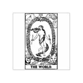 Tarot Card: Die Welt: Personalisierter Text Gummistempel (Prägung)