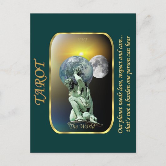 Tarot Card - Die Welt Postkarte (Vorderseite)