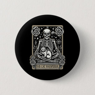 Tarot Card Emo Gothic - Okkultisieren Sie die Katz Button