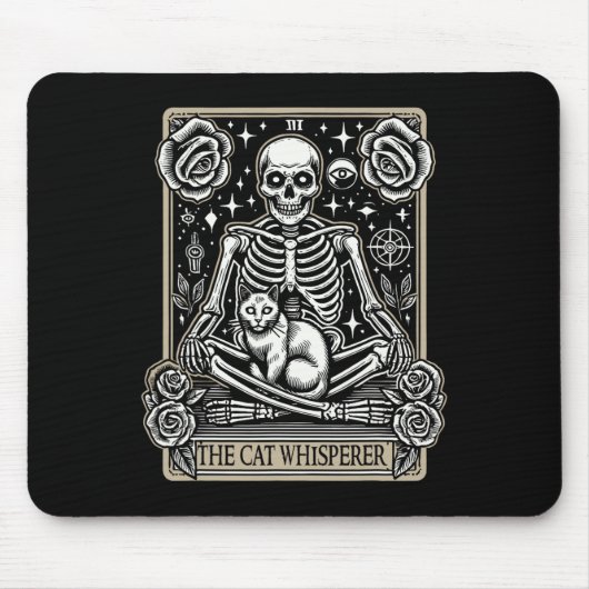 Tarot Card Emo Gothic - Okkultisieren Sie die Katz Mousepad (Vorne)