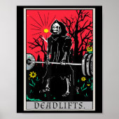 Tarot Card Funny Gym Deadlifts Workout Deadlift - Poster (Vorne)