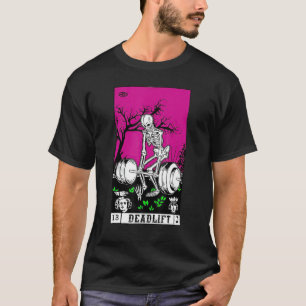 Tarot Card Funny Gym Deadlifts Workout Occult Lese T-Shirt
