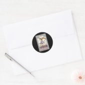 Tarot Card Gotisches Friseur Salon Ha Runder Aufkleber (Umschlag)