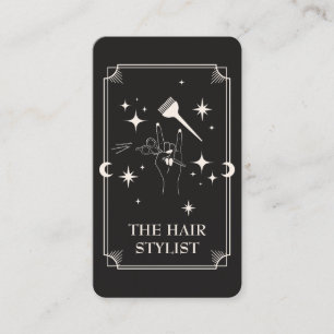 Tarot Card Hair Stylist Celestial Business Card Visitenkarte