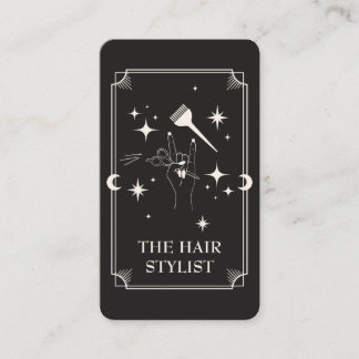 Tarot Card Hair Stylist Celestial Business Card Visitenkarte