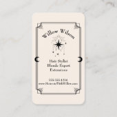 Tarot Card Hair Stylist Celestial Business Card Visitenkarte (Rückseite)