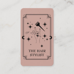 Tarot Card Hair Stylist Celestial Business Card Visitenkarte