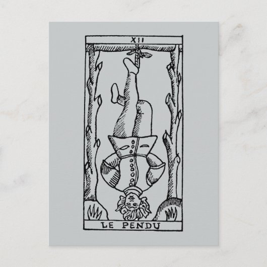 Tarot Card: Hanged Man Postkarte (Vorderseite)