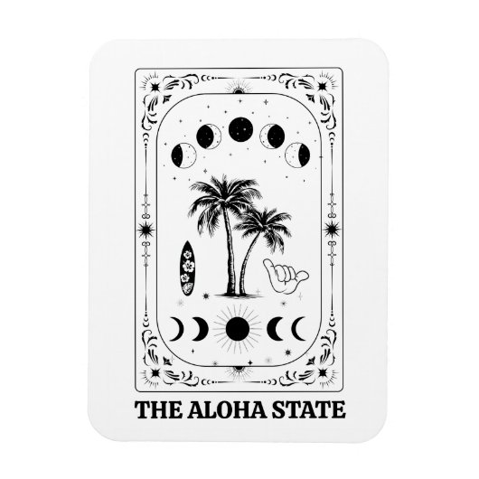 Tarot Card Hawaii Aloha Staat Celestial Souvenir Magnet (Vertikal)