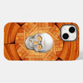 Tarot Card Holz mit 3D Skull Inlay Case-Mate iPhone Hülle (Rückseite (Horizontal))