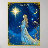 Tarot Card Illustration, Der Star Poster (Vorne)