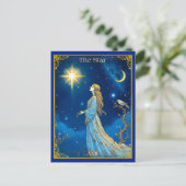 Tarot Card Illustration, Der Star Postkarte (Stehend Vorderseite)