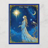 Tarot Card Illustration, Der Star Postkarte (Vorderseite)