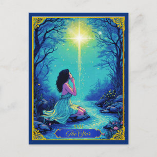 Tarot Card Illustration, Der Star Postkarte