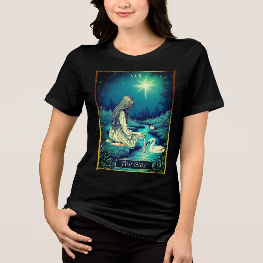 Tarot Card Illustration, Der Star Tri-Blend Shirt (Vorderseite)