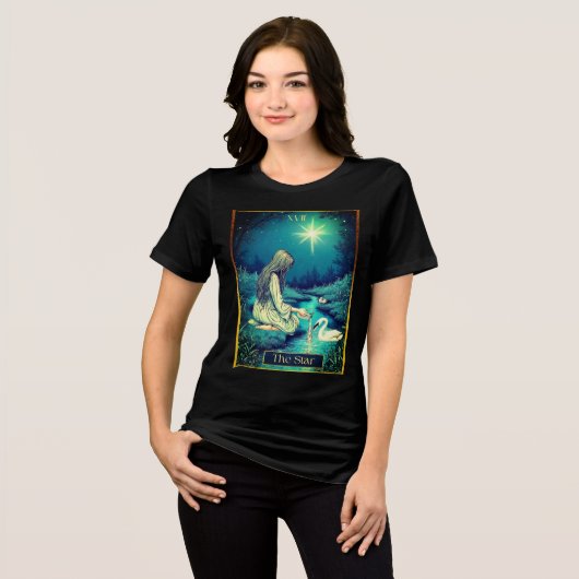 Tarot Card Illustration, Der Star Tri-Blend Shirt (Vorderseite voll)
