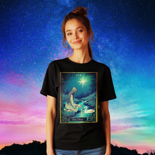 Tarot Card Illustration, Der Star Tri-Blend Shirt