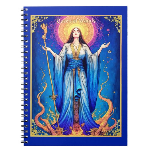 Tarot Card Illustration, Queen of Wands Notizblock (Vorderseite)