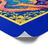 Tarot Card Illustration, Queen of Wands Poster (Ecke)