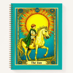 Tarot Card Illustration, Sun Journal Notizblock