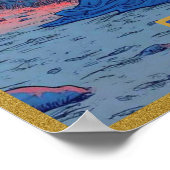 Tarot Card Illustration, The Hermit Poster (Ecke)