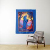 Tarot Card Illustration, The Hermit Wandteppich (Beispiel)