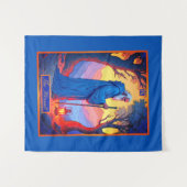 Tarot Card Illustration, The Hermit Wandteppich (Vorderseite (Horizontal))