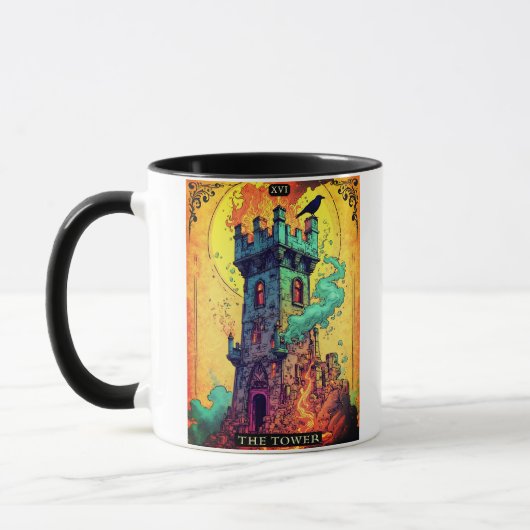 Tarot Card Illustration, The Tower Tasse (Links)